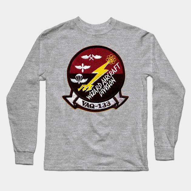 VAQ-133 Wizard Aircraft Squadron Long Sleeve T-Shirt by Spacestuffplus